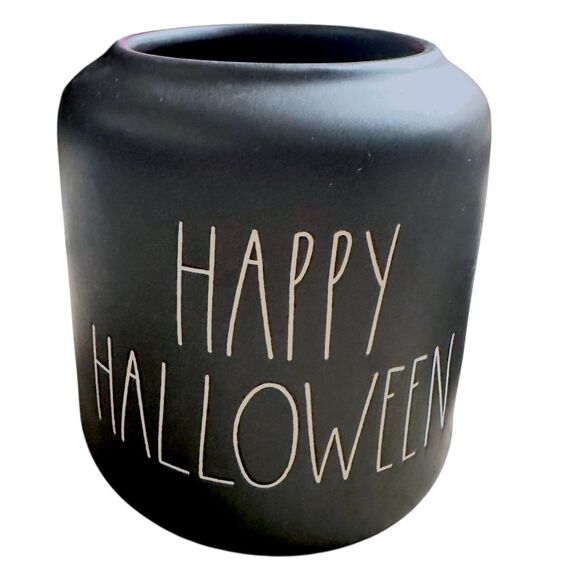 Rae Dunn Happy Halloween Matte Black Canister First Edition - 2018 Rare - Picture 11 of 16
